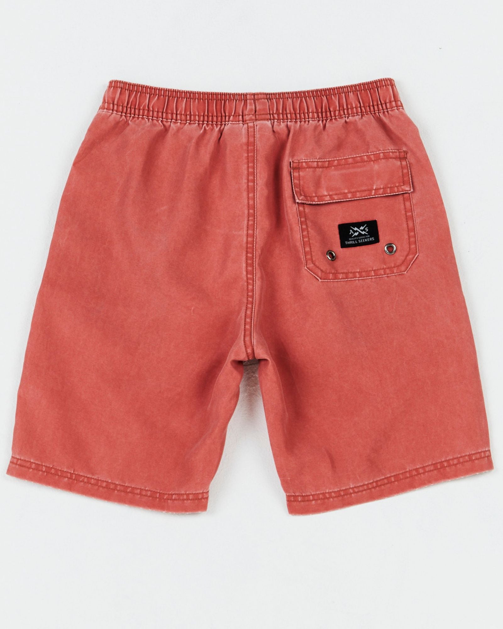 Alphabet Soup's Kids Go To Beach Shorts for boys aged 8 to 16 are crafted with quick-dry, non-stretch polyester. Two mesh-lined pockets and a velcro back pocket store all his summer essentials. A logo badge and woven patch complete the look.