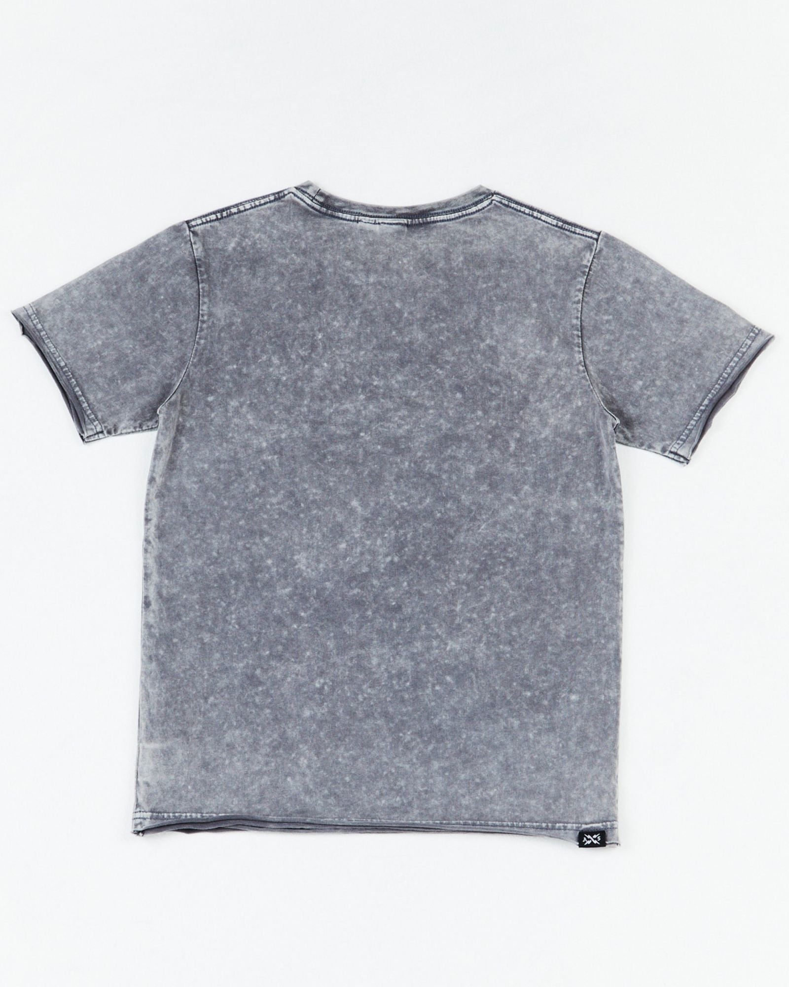 Alphabet Soup's Teen Staple Tee in pebble grey for boys aged 8-16. Featuring classic, 100% cotton jersey, has a regular fit, and raw edges on the hemline & sleeves. Plus, logo embroidery on the chest.