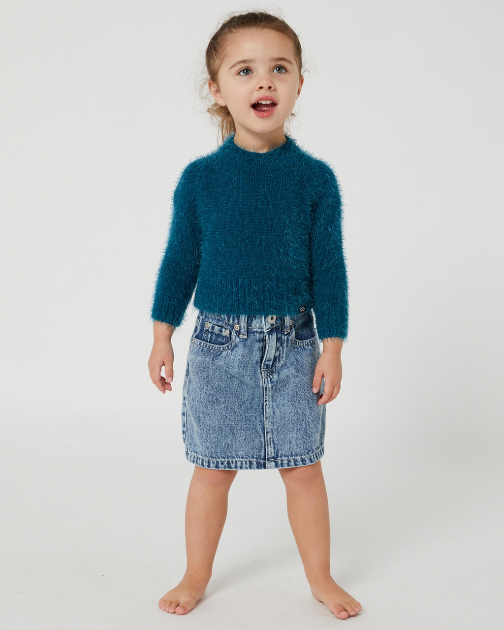 Kids Molly Melbourne Fuzzy Crew Teal – Alphabet Soup